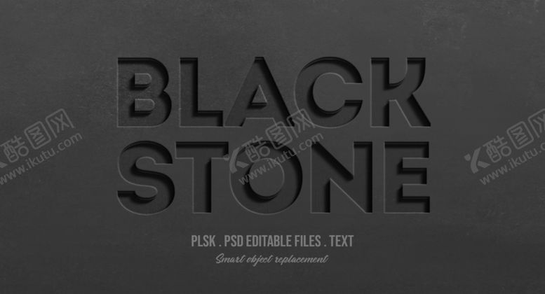 编号：45532609290404025918【酷图网】源文件下载-字体样式黑底压印效果