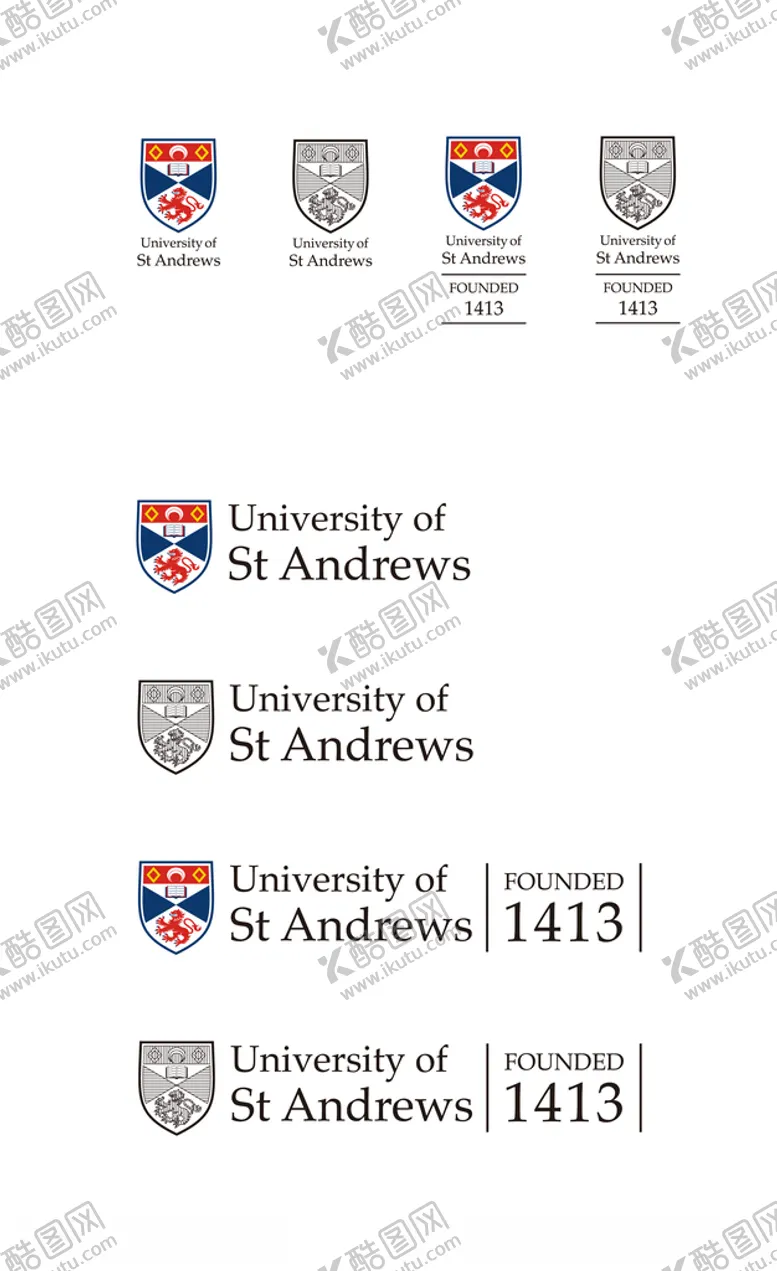 编号：27507909201655073354【酷图网】源文件下载-英国圣安德鲁斯大学校徽新版