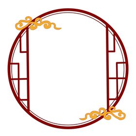 中国风花纹花边边框素材