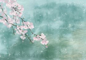 手绘樱花