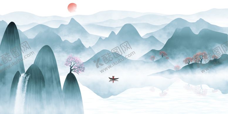 编号：79976502130124185411【酷图网】源文件下载-水墨山水画