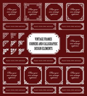 复古框架设计元素集合