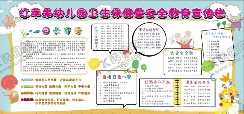 编号：95111610021658077005【酷图网】源文件下载-幼儿园安全教育宣传栏