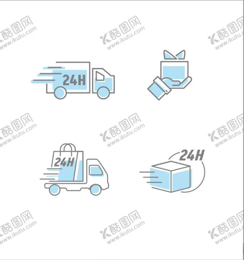 编号：55123702151705009314【酷图网】源文件下载-线条配送图标