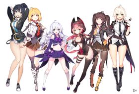 彩色动漫人物插画背景