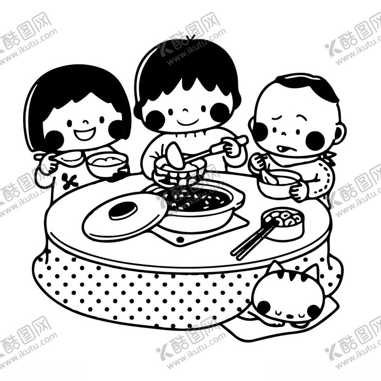 编号：46059201301944542678【酷图网】源文件下载-吃饭小孩