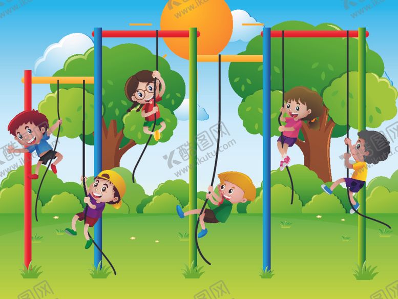 编号：69201710190340597849【酷图网】源文件下载-儿童游玩插画