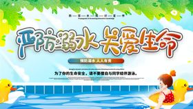 防溺水六不准宣传海报展板