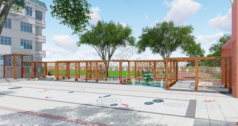 编号：37429610300018343357【酷图网】源文件下载-荷花文化风雨连廊