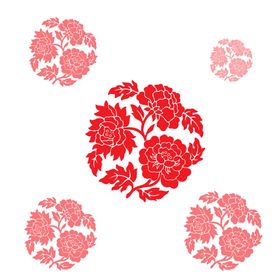 墨绿花枝底纹