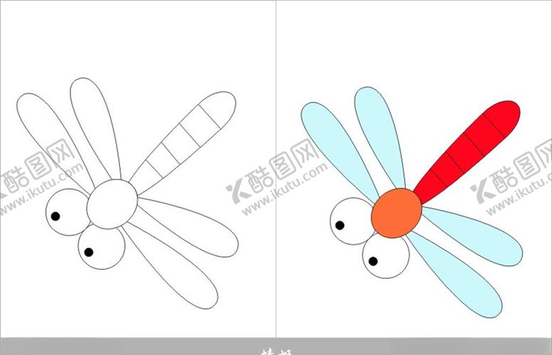 编号：84218109130332211476【酷图网】源文件下载-蜻蜓简笔画