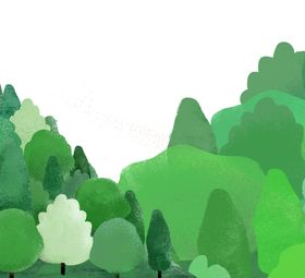 绿色背景小清新小元素素材