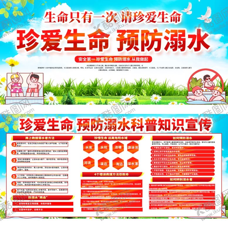 编号：88032609221942576181【酷图网】源文件下载-防溺水安全知识