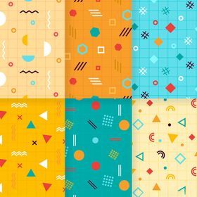 多彩几何图案背景集合