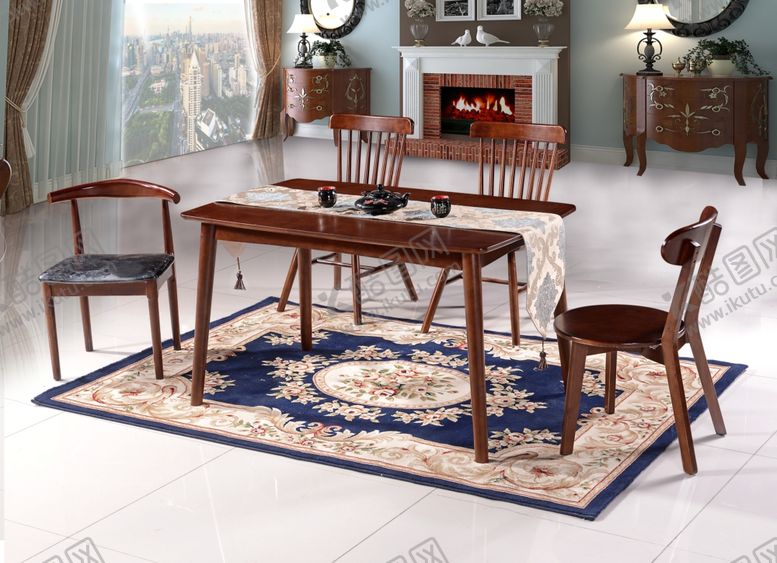 编号：84144010041259501580【酷图网】源文件下载-实木餐桌