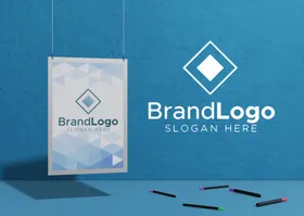 简约LOGO样机标志PSD样机