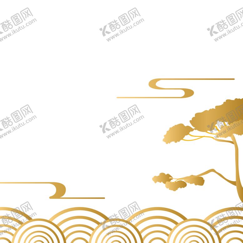 编号：45695004220116194065【酷图网】源文件下载-中国风金色祥云PNG免扣素材