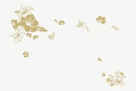 硅藻泥对角花蜻蜓客厅背景