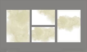 抽象绿色背景的婚礼邀请函贺卡