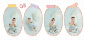 淡雅清新宝宝儿童生日照相册模板