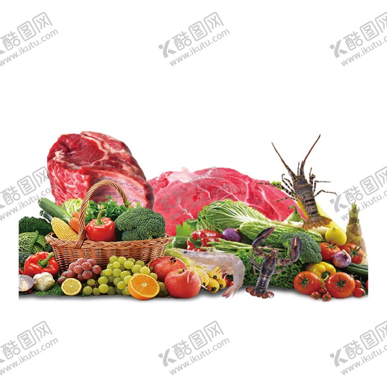 编号：24136804162142261061【酷图网】源文件下载-水果蔬菜组合