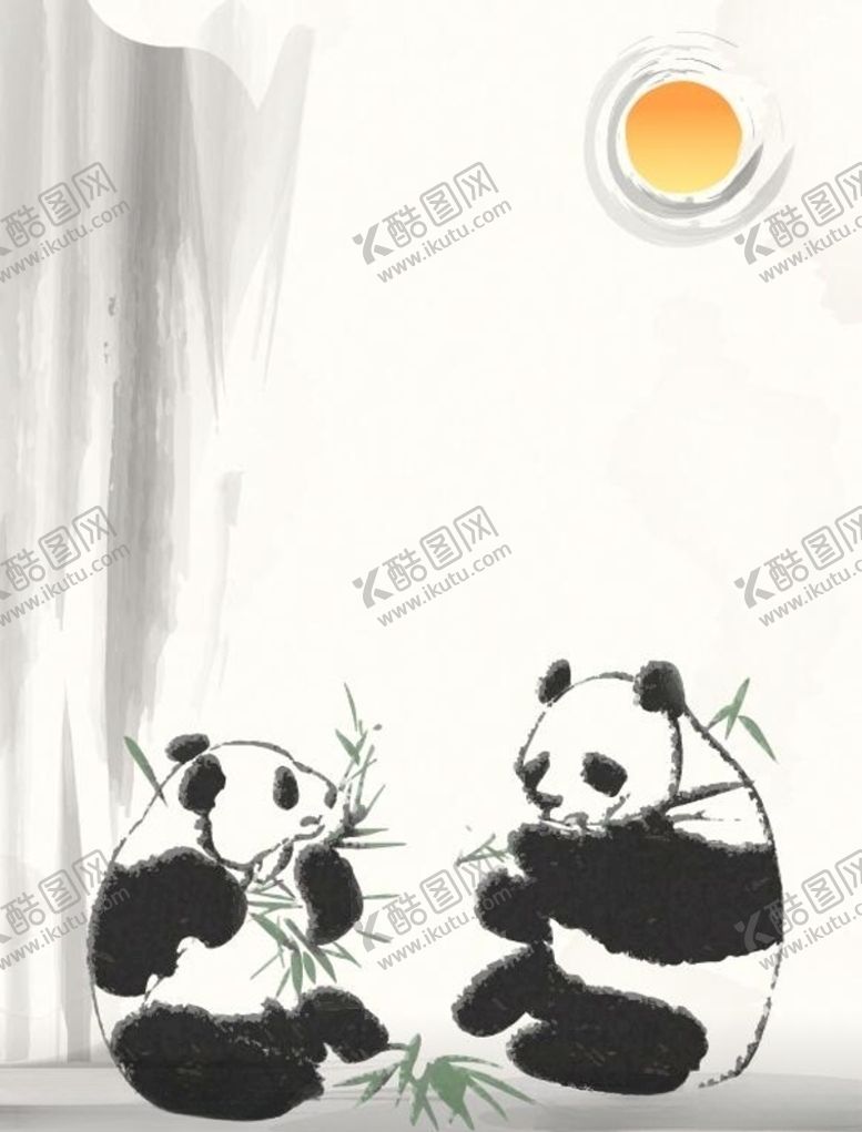 编号：21902107051741388622【酷图网】源文件下载-手绘大熊猫