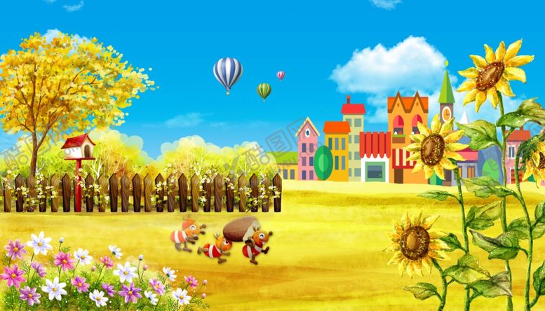 编号：45333910102055548864【酷图网】源文件下载-卡通风景