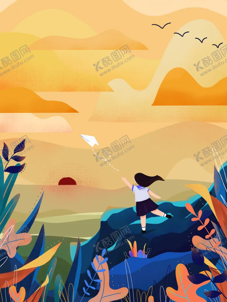 编号：59500411190537235838【酷图网】源文件下载-读书插画