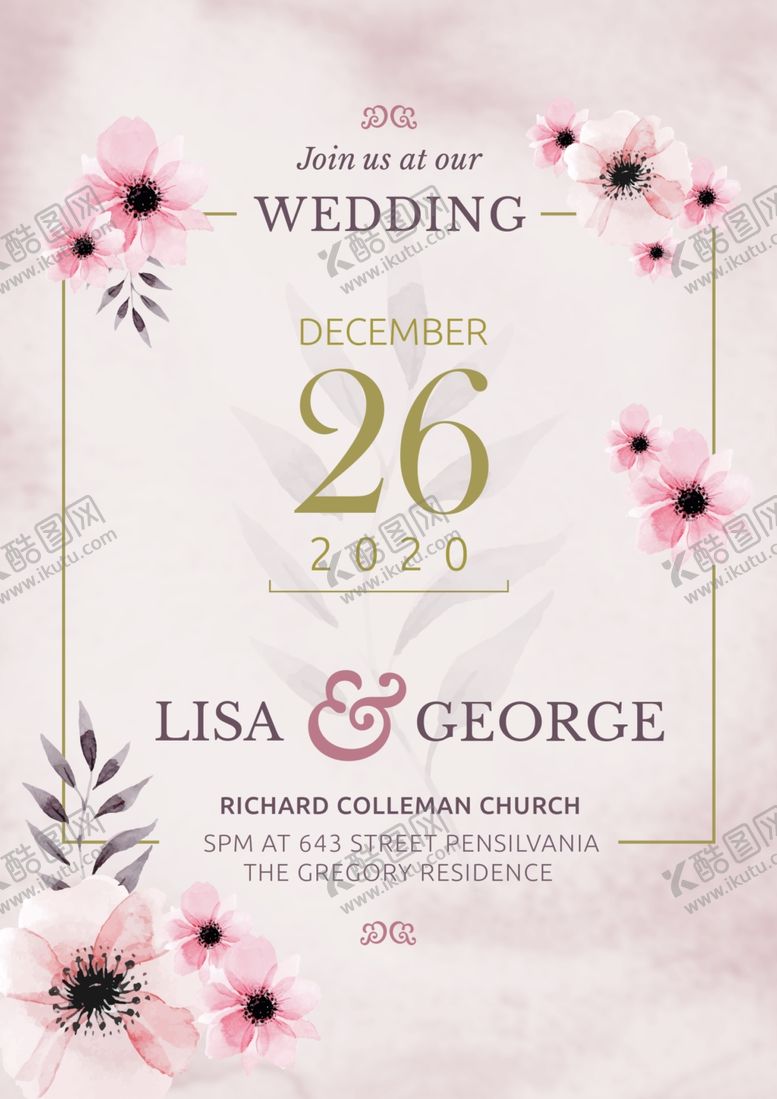 编号：91641910061257304615【酷图网】源文件下载-婚礼邀请函