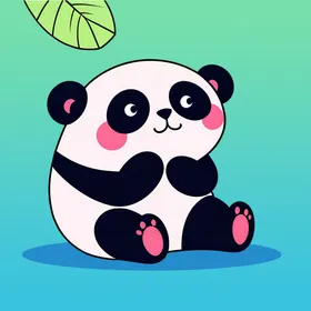 手绘卡通熊猫动物宝宝国宝可爱