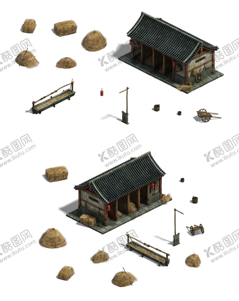 编号：26619909220305422417【酷图网】源文件下载-游戏房屋建筑物元素