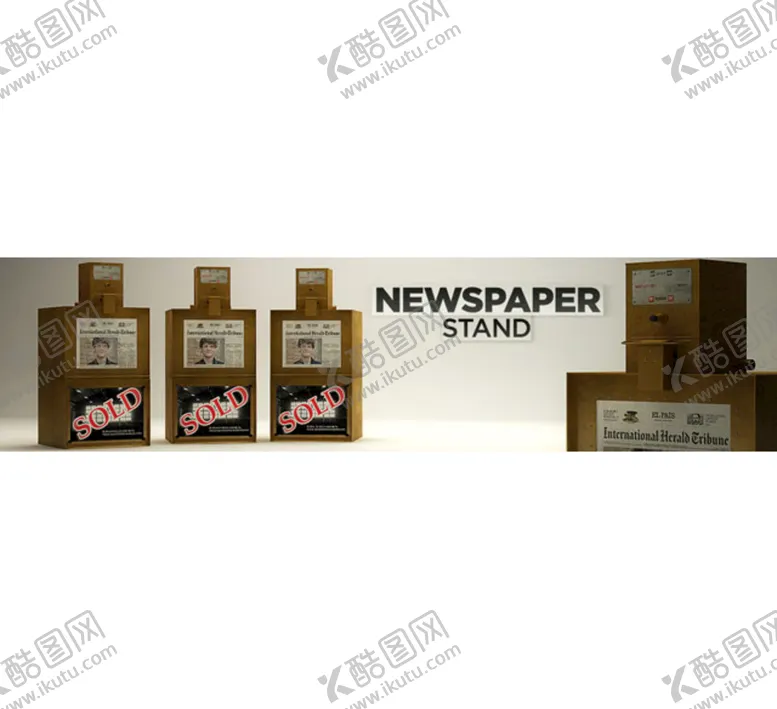 编号：73861212020159479345【酷图网】源文件下载-C4D模型报纸售卖站点