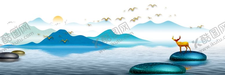 编号：91682505081157306968【酷图网】源文件下载-装饰山水画