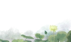 荷花国风古风背景海报素材