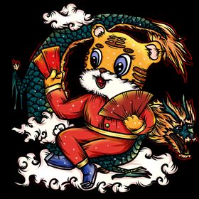 虎年元素红色新宝