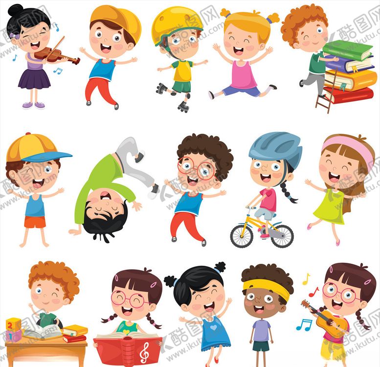 编号：22580509280051092639【酷图网】源文件下载-卡通小孩