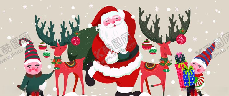 编号：49391809120224247220【酷图网】源文件下载-圣诞周边圣诞老人圣诞鹿