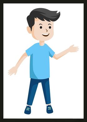 手绘男人男孩动画卡通卡通动画