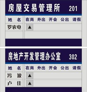 去向牌