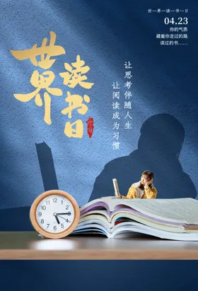 世界读书日标语展板与版权郎