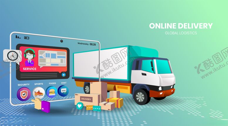 编号：62301609201738312124【酷图网】源文件下载-配送服务