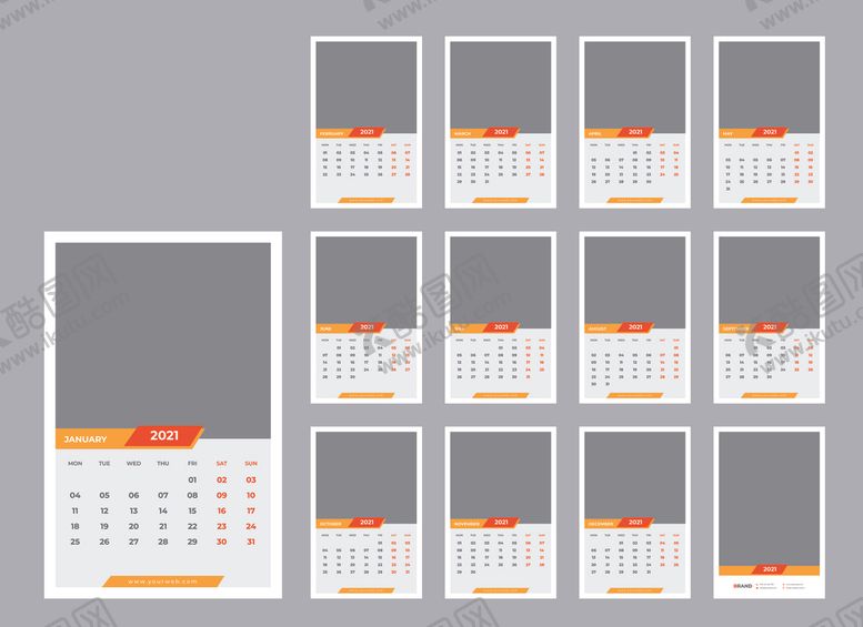 编号：64586406170705442773【酷图网】源文件下载-2021年日历