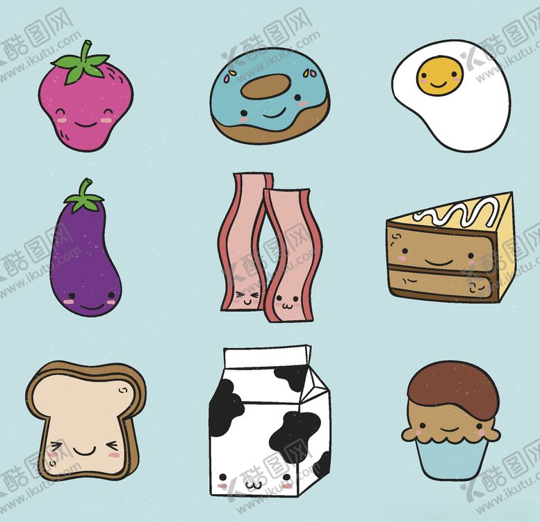 编号：12633910081354003634【酷图网】源文件下载-可爱食物
