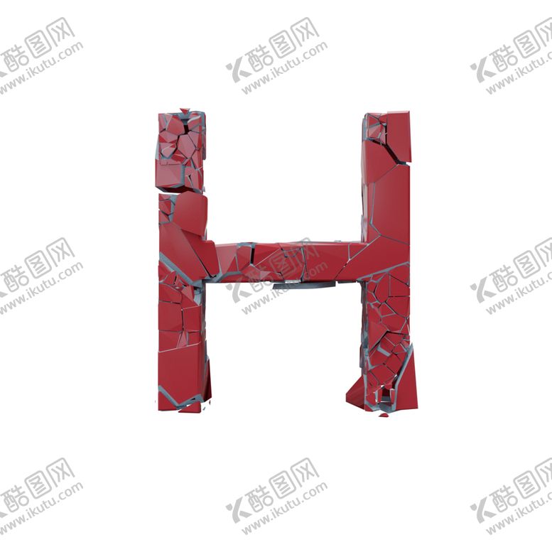 编号：44212309162051584423【酷图网】源文件下载-3D破碎立体字母