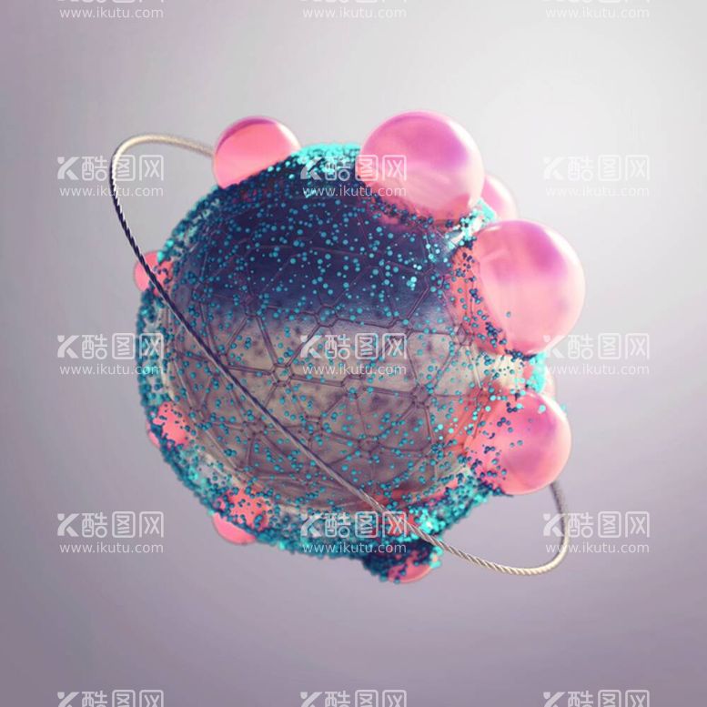 编号：68137512030521183885【酷图网】源文件下载-c4d炫彩气泡星球