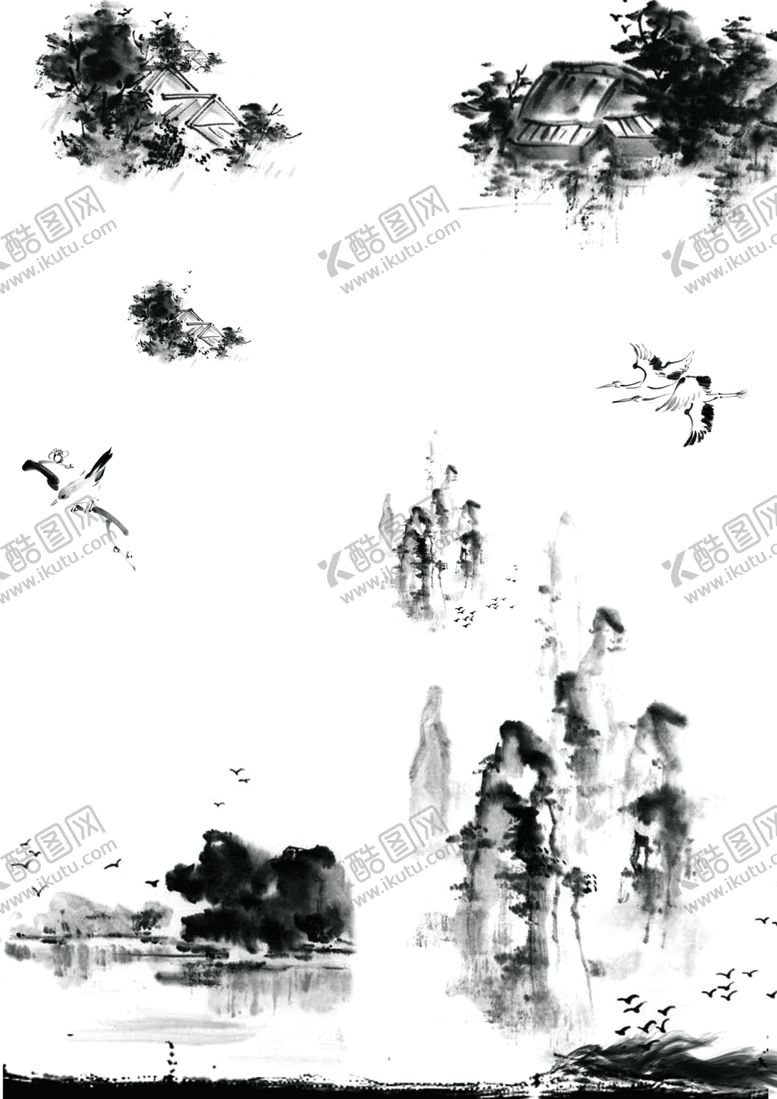 编号：21826307131030418889【酷图网】源文件下载-山水画素材