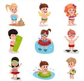 卡通小孩