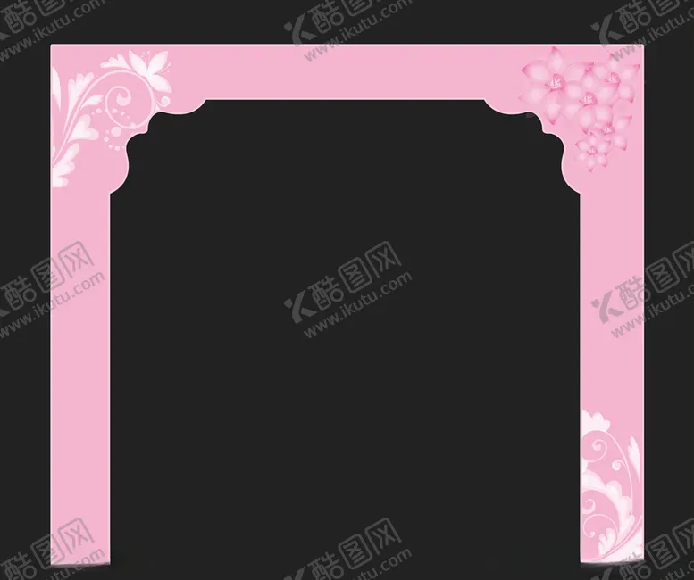 编号：54180405171736051846【酷图网】源文件下载-粉色花门框拱门