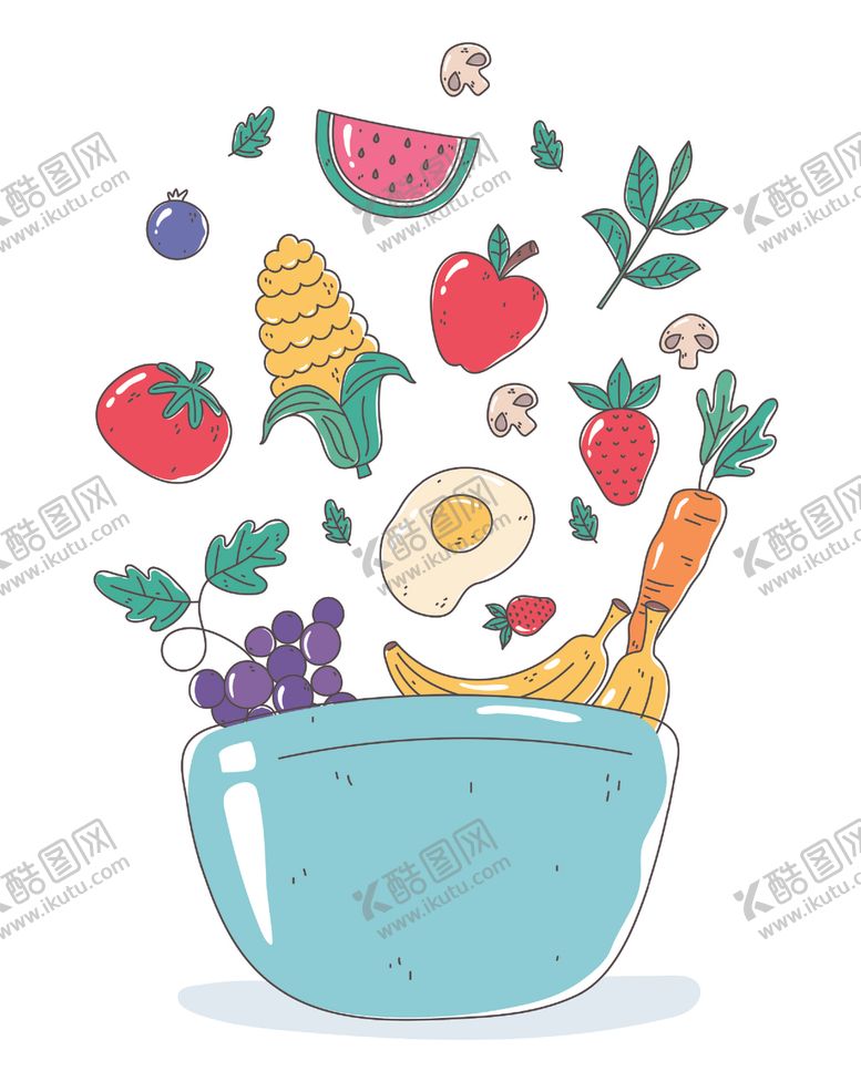 编号：99423509200639339739【酷图网】源文件下载-手绘水果