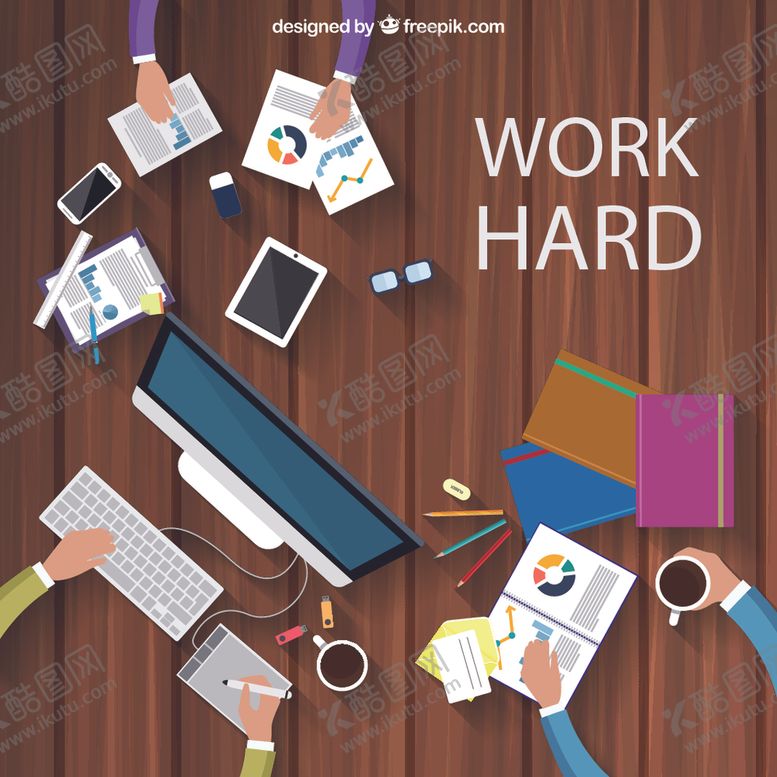 编号：19503009092142218158【酷图网】源文件下载-办公桌俯视图